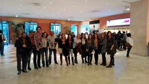 Empleados de Liberty en las instalaciones del museo visita al museo de los empleados de Liberty Seguros
