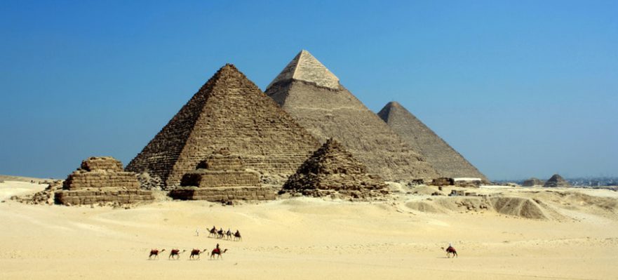 Vista de las pirámides de Egipto