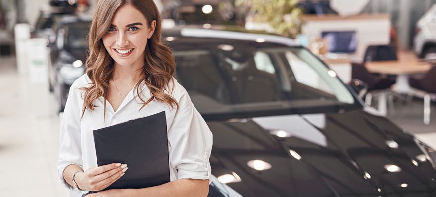 Empleada con un perfil de ventas