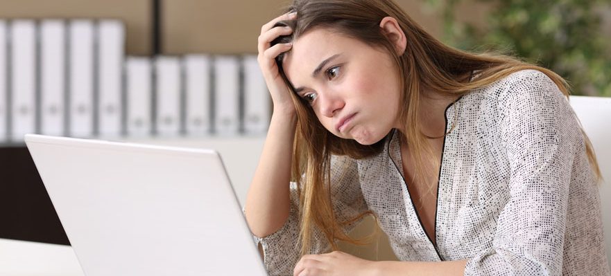 Candidata planteándose qué hacer cuando te rechazan