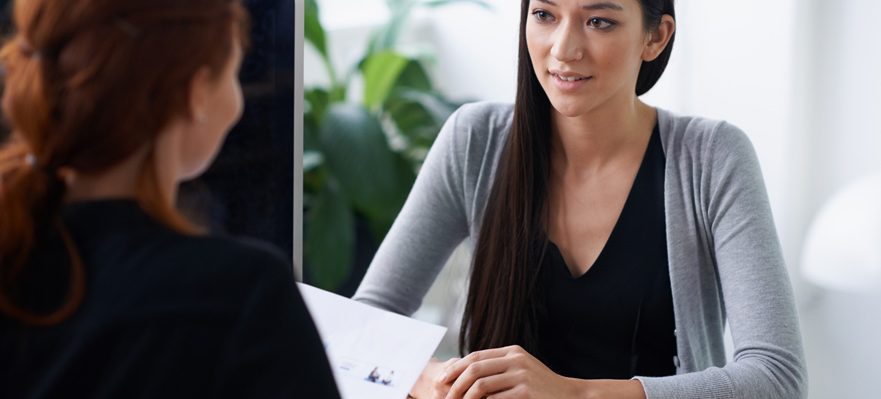 Candidata realizando entrevistas de trabajo en 2023