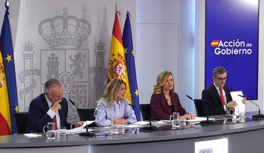 Presentación del nuevo RD sobre contratos formativos. Fuente: Pool Moncloa/Jorge Villar